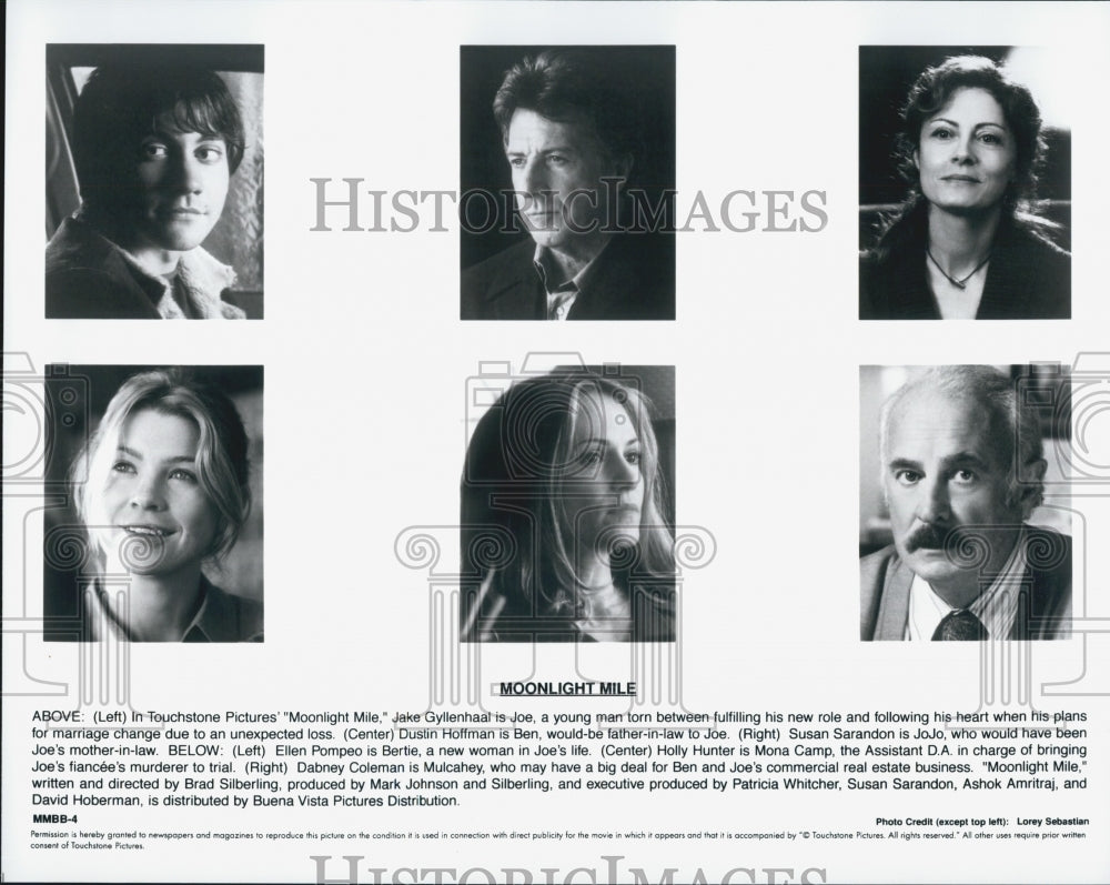 2002 Press Photo "Moonlight Mile" Jake Gyllenhaal Dustin Hoffman Susan Sarandon - Historic Images