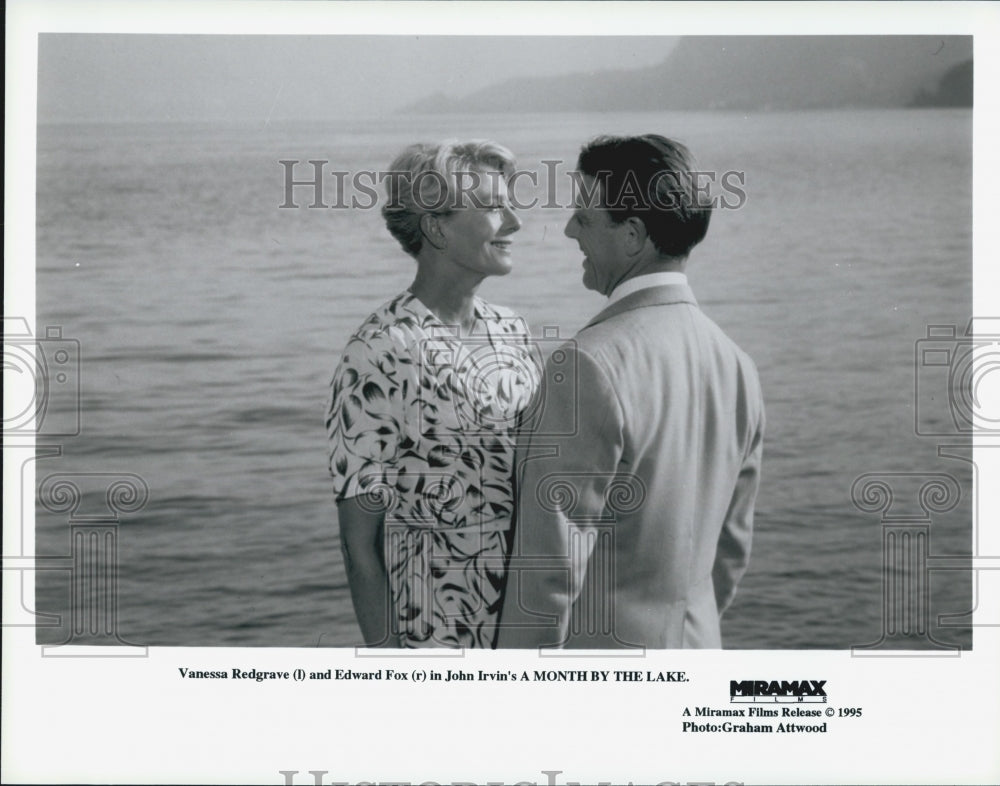 1995 Press Photo Vanessa Redgrave and Edward Fox in &quot;A Month By The Lake&quot; - Historic Images