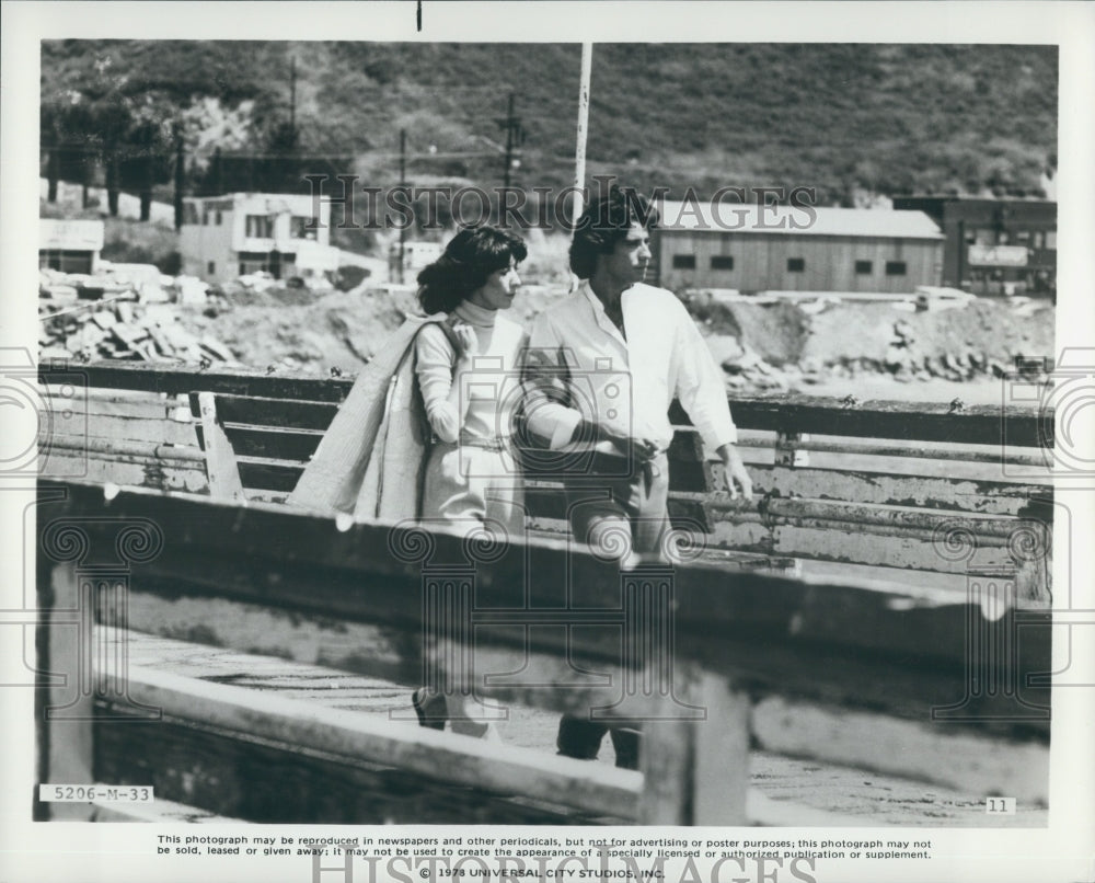 1978 Press Photo Lily Tomlin and John Travolta in &quot;Moment by Moment&quot; - Historic Images