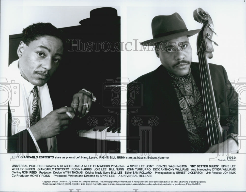 1990 Press Photo Giancarlo Esposito and Bill Nunn in &quot;Mo&#39; Better Blues&quot; - Historic Images