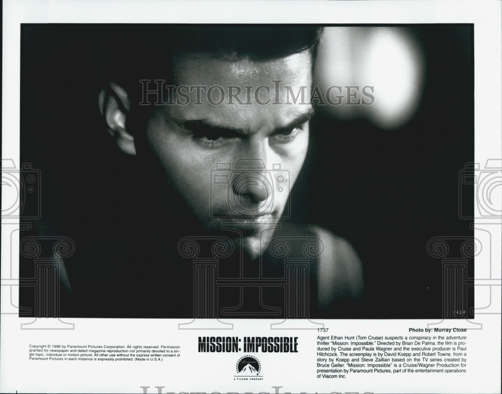 1996 Press Photo Tom Cruise in &quot;Mission: Impossible&quot; - Historic Images