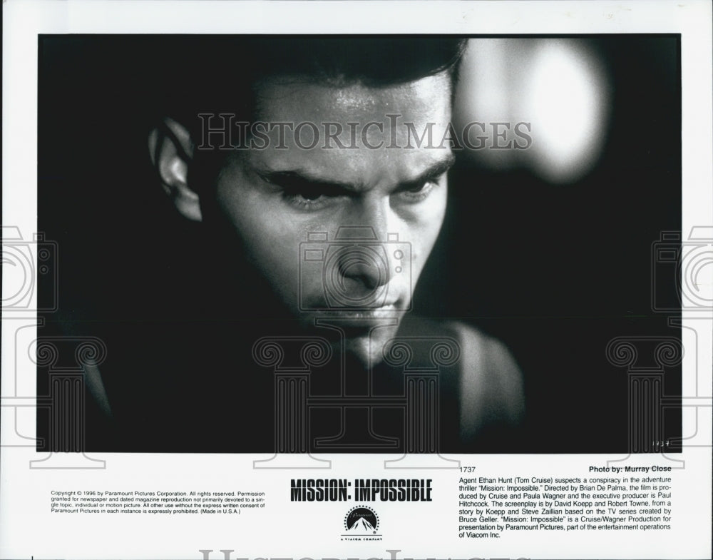 1996 Press Photo Tom Cruise in &quot;Mission: Impossible&quot; - Historic Images