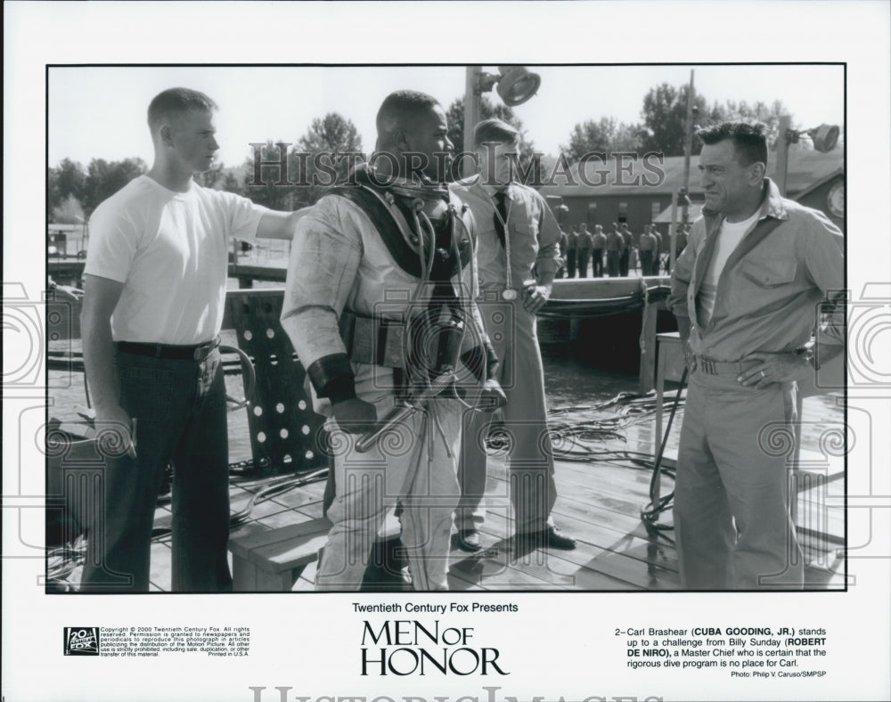 2000 Press Photo Cuba Gooding Jr and Robert De Niro in "Men of Honor" - Historic Images