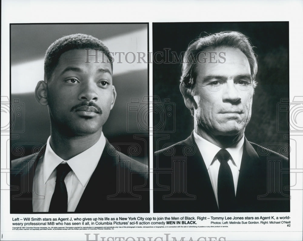 Tommy Lee Jones On Will Smith 1997 Will Smith and Tommy Lee Jones in "Men In Black" - Historic Images
