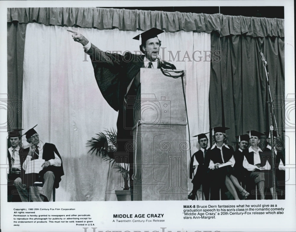 1980 Press Photo Actor Bruce Dern in &quot;Middle Age Crazy&quot; - Historic Images