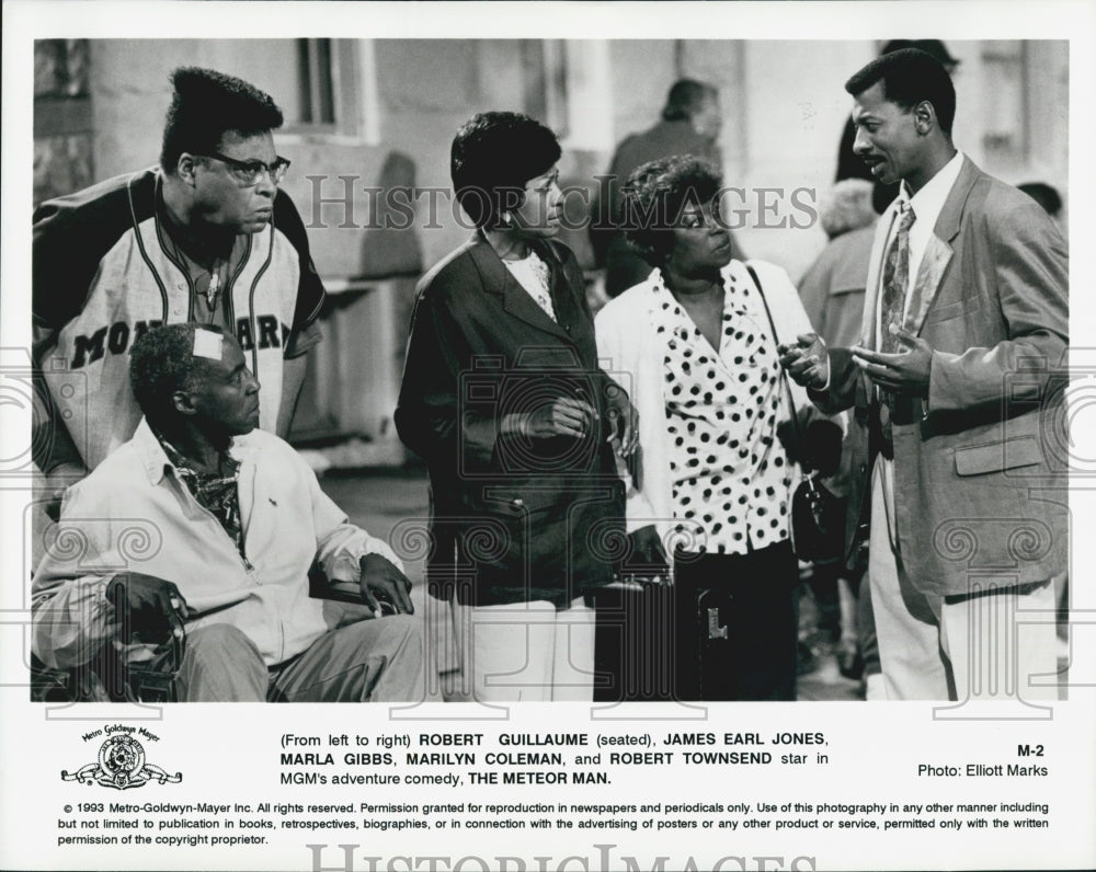 1993 Press Photo Guillaume, Jones, Gibbs, Coleman &amp; Townsend in &quot;The Meteor Man&quot; - Historic Images