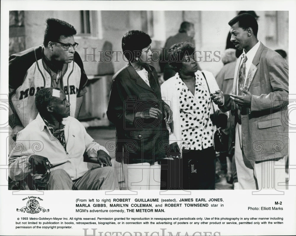 1993 Press Photo Guillaume, Jones, Gibbs, Coleman & Townsend in "The Meteor Man" - Historic Images