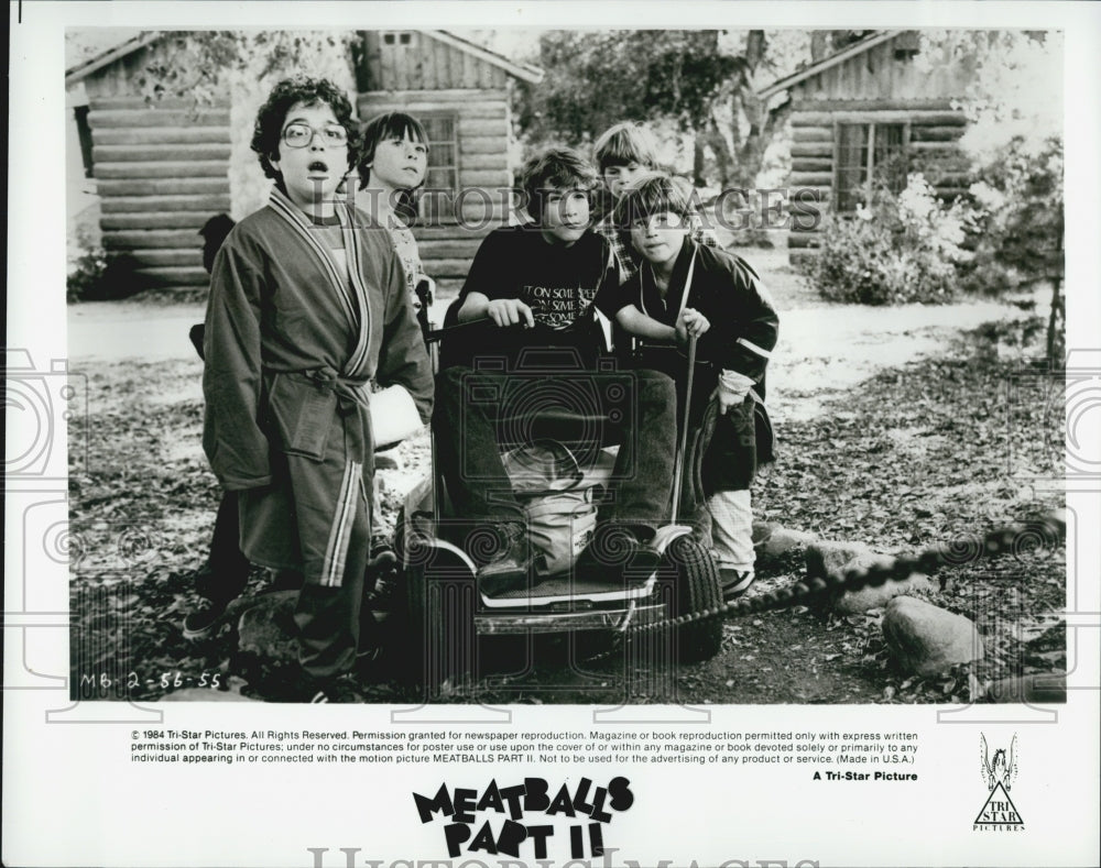 1984 Press Photo Nemes, Hervey, Hollander, Stout in &quot;Meatballs Part II&quot; - Historic Images