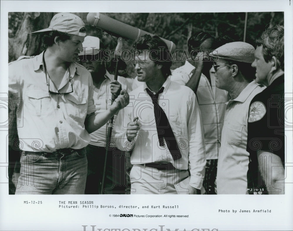 1984 Press Photo Actor Russell And Director Borsos Of "The Mean Season" - Historic Images