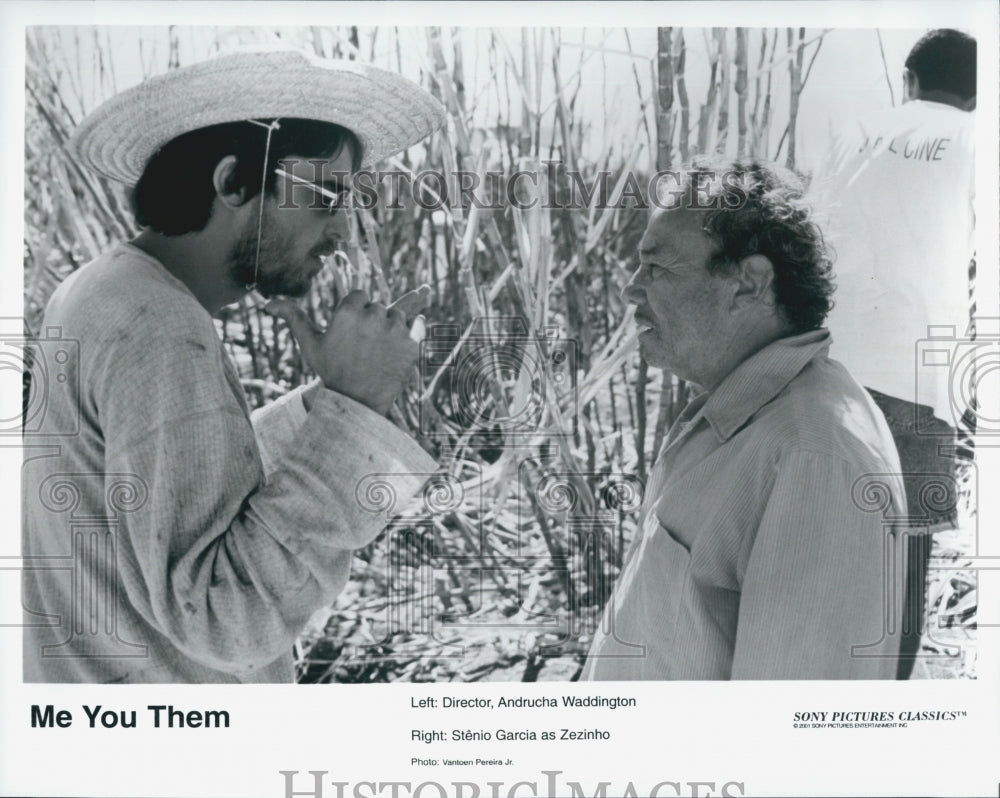 2000 Press Photo Director Andrucha Waddington, Actor Stenio Garcia &quot;Me You Them&quot; - Historic Images