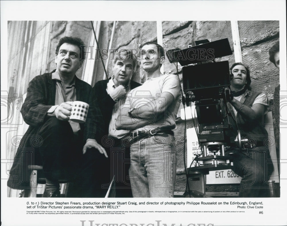 1996 Press Photo Filmakers Of &quot;Mary Reilly&quot;, Frears, Rousselot And Craig - Historic Images