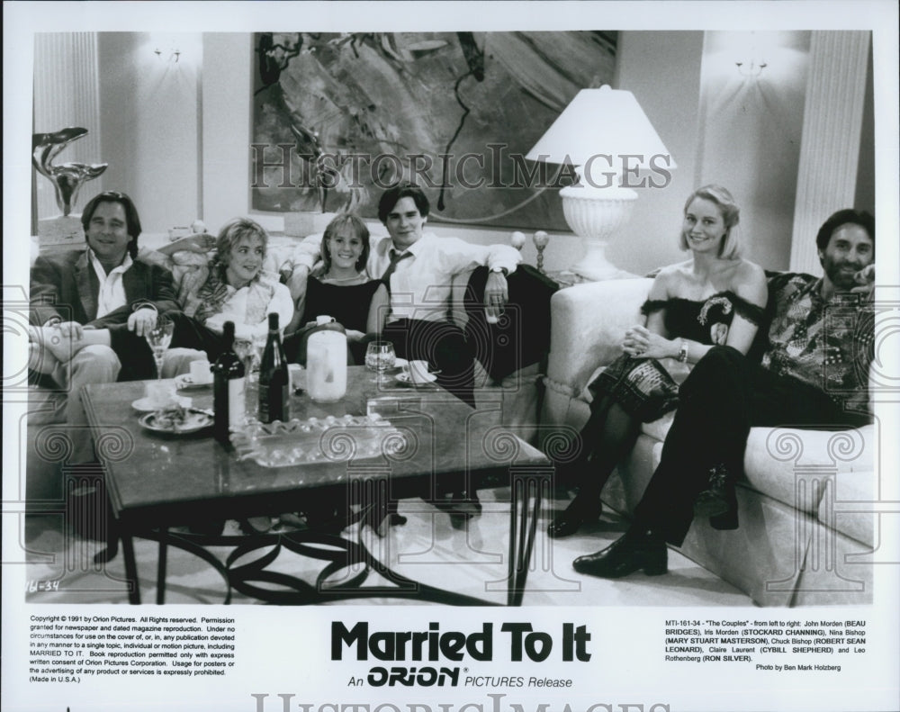 1991 Press Photo  "Married To It" Beau Bridges & Stockard Channing, - Historic Images