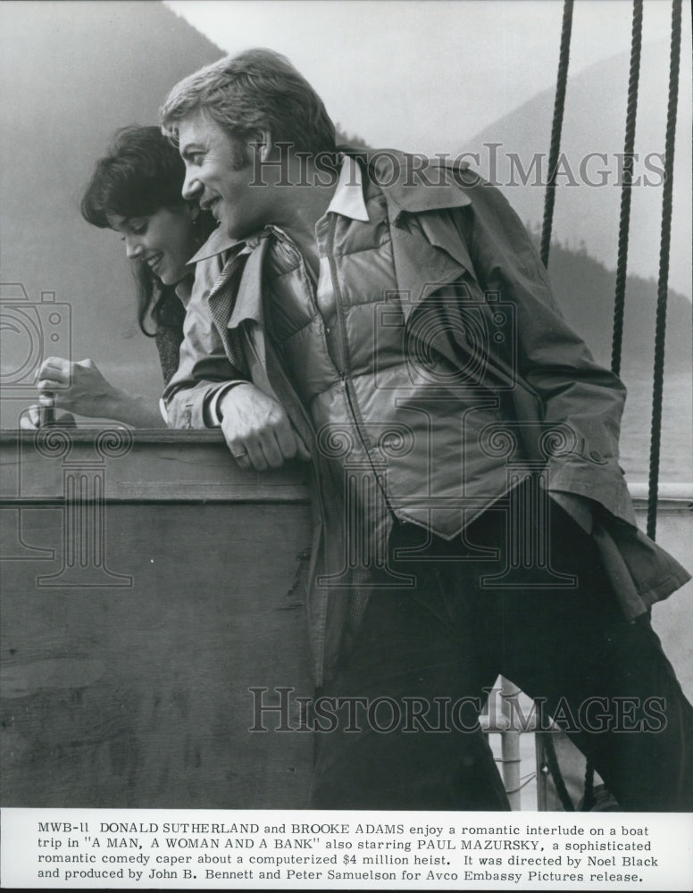 Press Photo &quot;Man Woman And Bank&quot; Donald Sutherland Paul Mazursky Brooke Adams - Historic Images