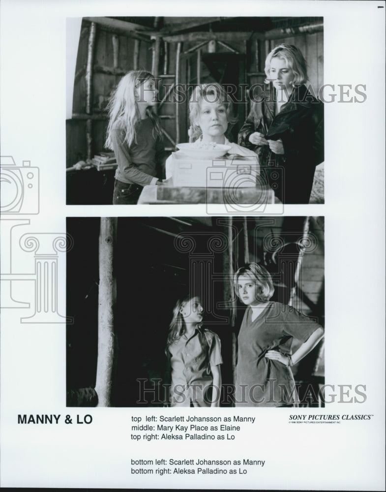 1996 Press Photo Scarlett Johansson and Mary Kay Place in "Manny & Lo" - Historic Images