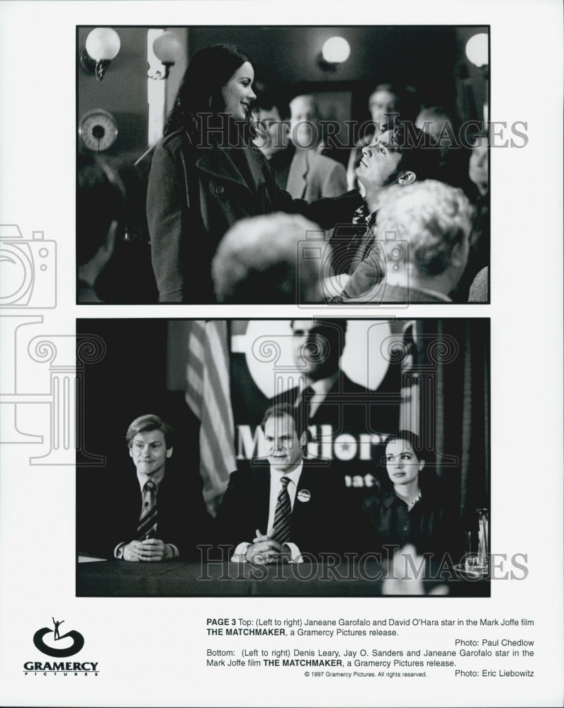 1997 Press Photo Janeane Garofalo Denis Leary David O'Hara in "The Matchmaker" - Historic Images