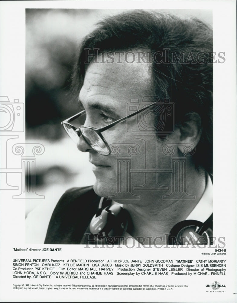 1992 Press Photo "Matinee" Director Joe Dante Universal Studios - Historic Images
