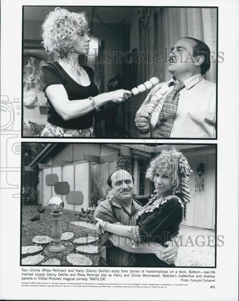 1996 Press Photo &quot;Matilda&quot; Danny DeVito,Rhea Perlman - Historic Images