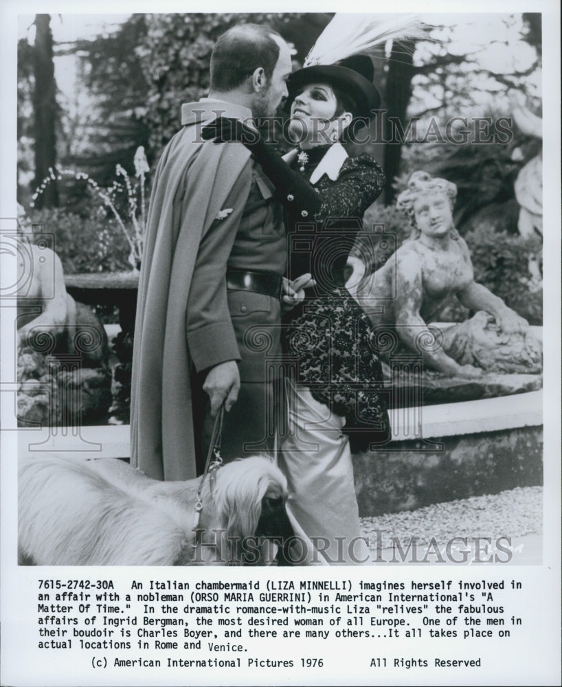 1976 Press Photo Liza Minnelli and Orso Maria Guerrini in "A Matter Of Time" - Historic Images