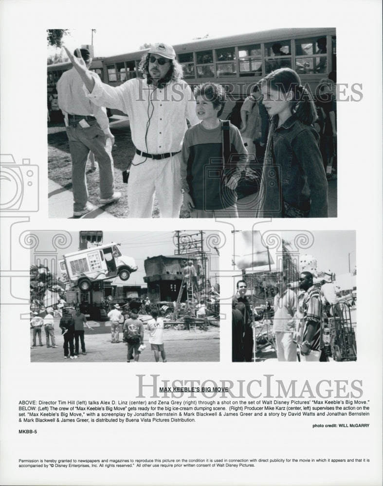 2001 Press Photo&quot; Max Keeble&#39;s Big Move&quot; Director Tim Hill pro,Alex D Linz - Historic Images