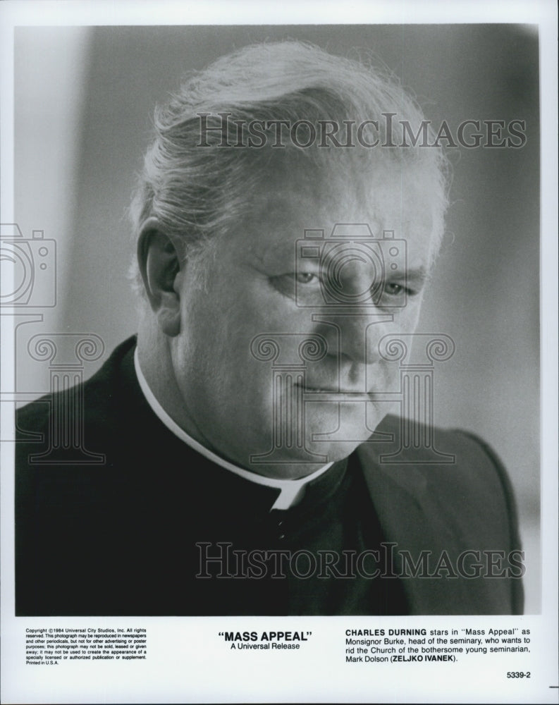 1984 Press Photo "Mass Appeal" Charles Durning Actor - Historic Images
