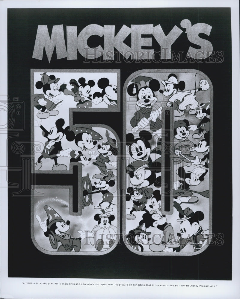 Press Photo Movie Poster For Mickey&#39;s 50 - Historic Images