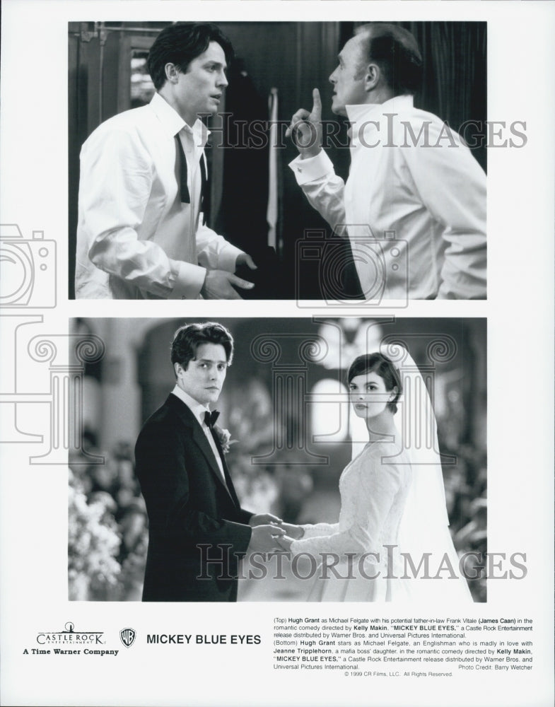 1999 Press Photo Scenes From Film Mickey Blue Eyes - Historic Images