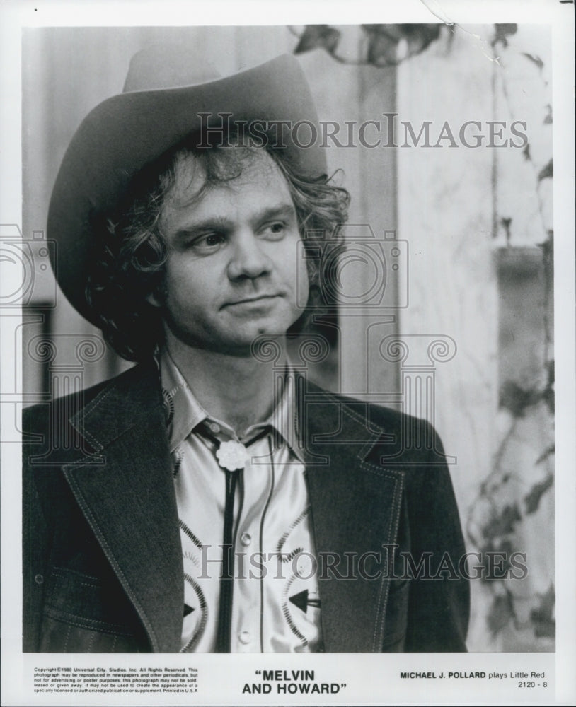 1980 Press Photo Actor Michael J. Pollard In Comedy Drama "Melvin And Howard" - Historic Images