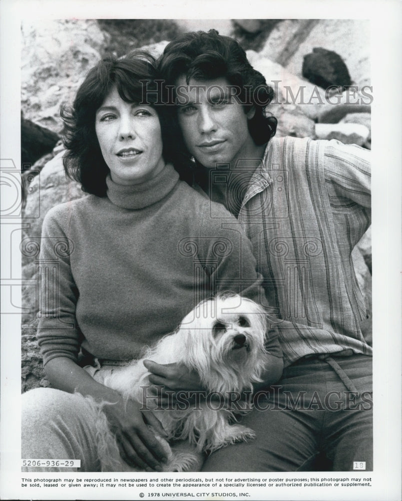 1978 Press Photo Lily Tomlin and John Travolta in &quot;Moment By Moment&quot; - Historic Images