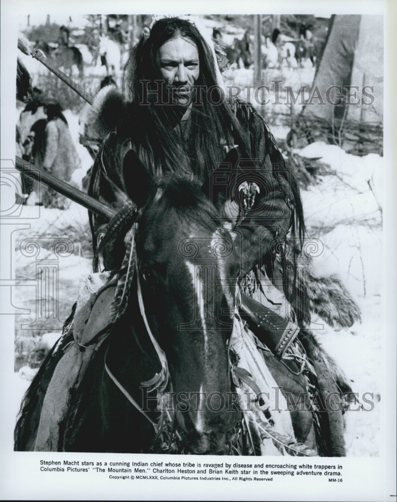 1980 Press Photo Actor Stephen Macht in "The Mountain Men" Film - Historic Images