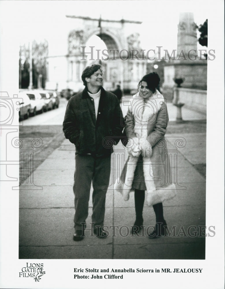 1997 Press Photo  &quot;Mr Jealousy&quot; Eric Stoltz &amp; Annabella Sciorra - Historic Images