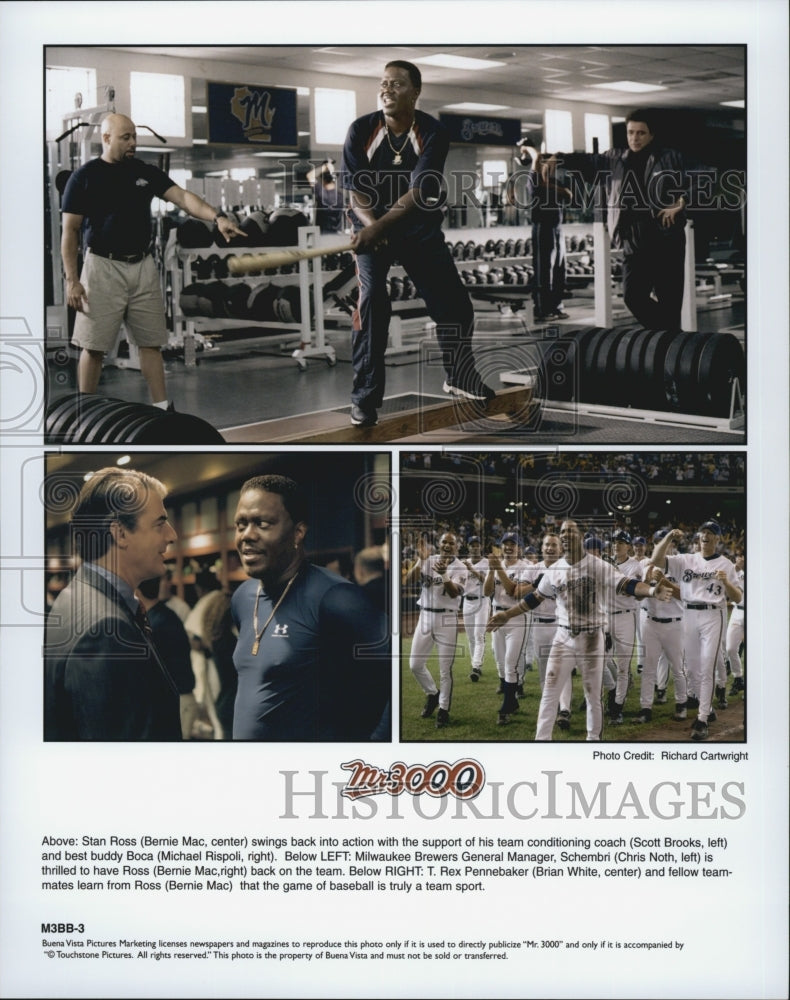 2004 Press Photo  &quot;Mr 3000&quot; Bernie Mac, Scott Brooks, Chris Noth - Historic Images