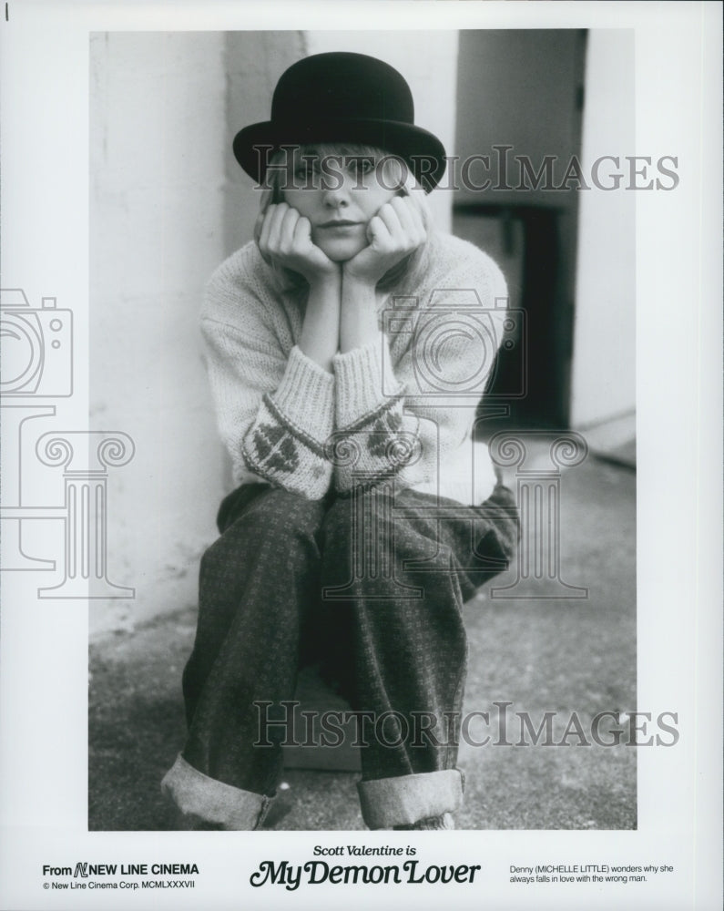 1987 Press Photo Actress Michelle Little In Drama Film "My Demon Lover" - Historic Images