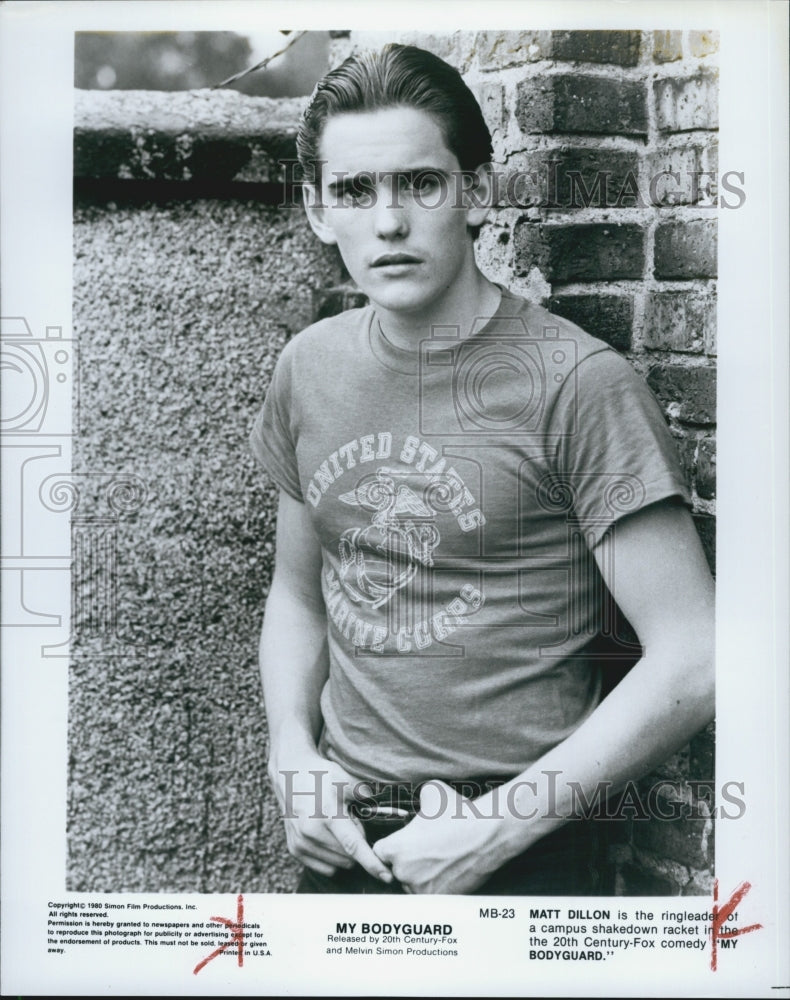 1980 Press Photo "My Bodyguard" starring Matt Dillon Melvin Simon Production - Historic Images
