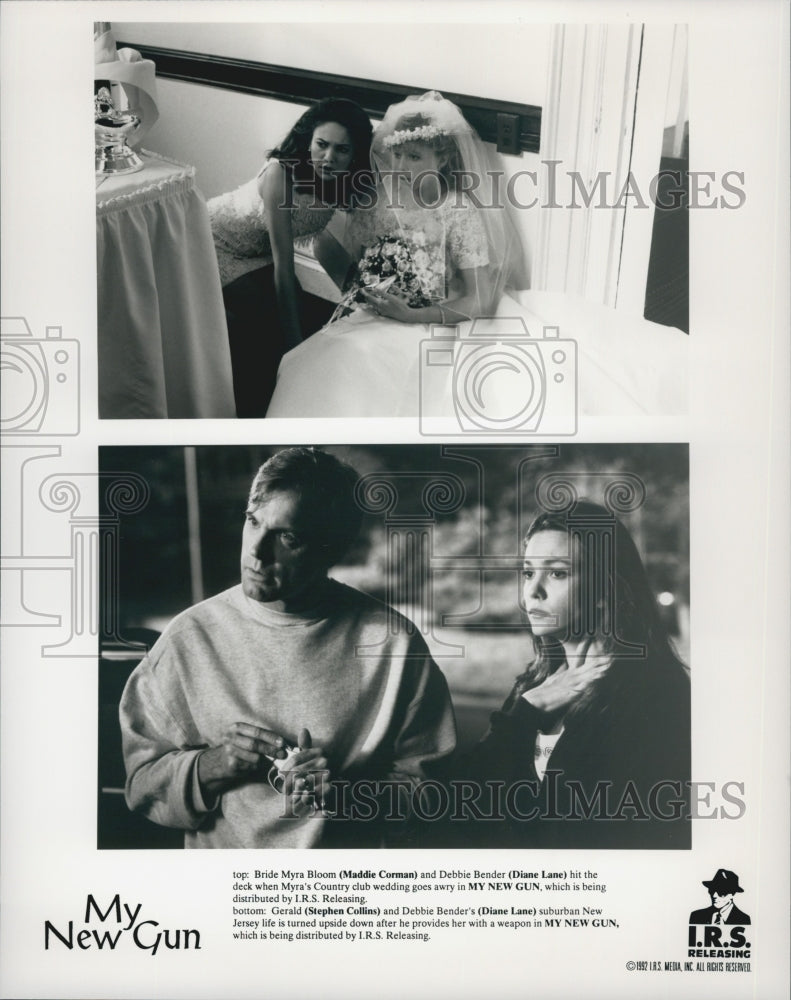 1992 Press Photo &quot;My New Gun&quot; Maddie Corman,Diane Lane,Stephen Collins - Historic Images