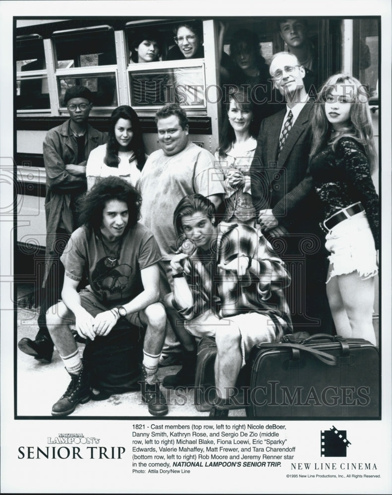 1995 Press Photo  "National Lampoon's Senior Trip"N deBoer,D Smith,K Rose, - Historic Images