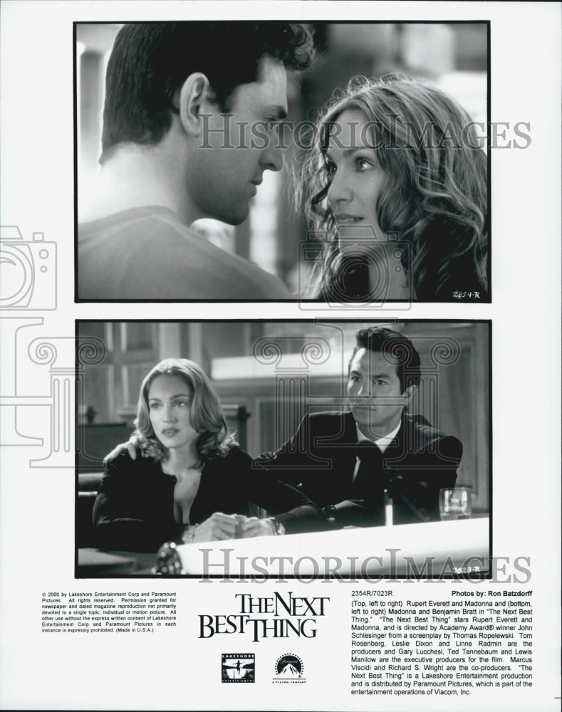 2000 Press Photo Rupert Everett, Madonna, Benjamin Bratt, "The Next Best Thing" - Historic Images