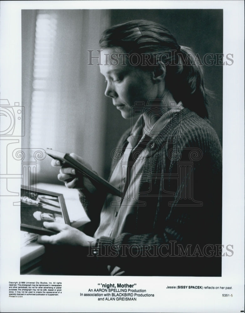 1986 Press Photo Sissy Spacek in &quot;Night, Mother&quot; - Historic Images