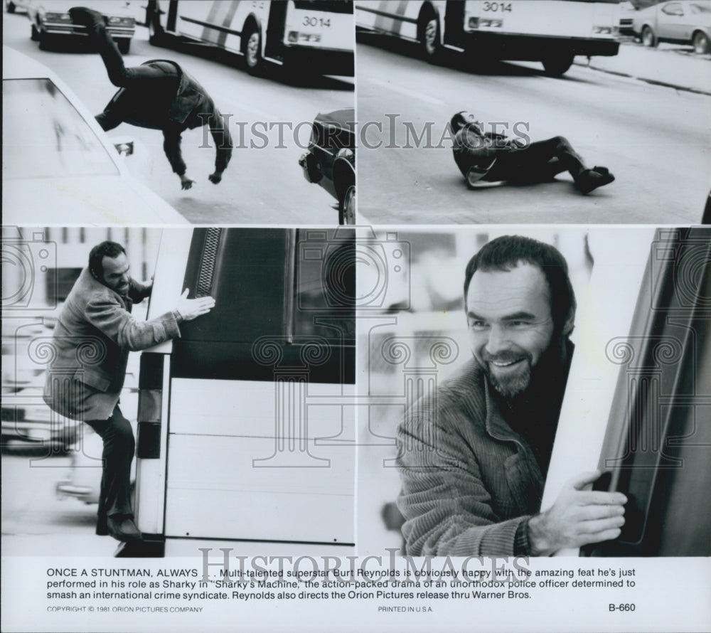 1981 Press Photo Burt Reynolds in "Sharky's Machine" - Historic Images