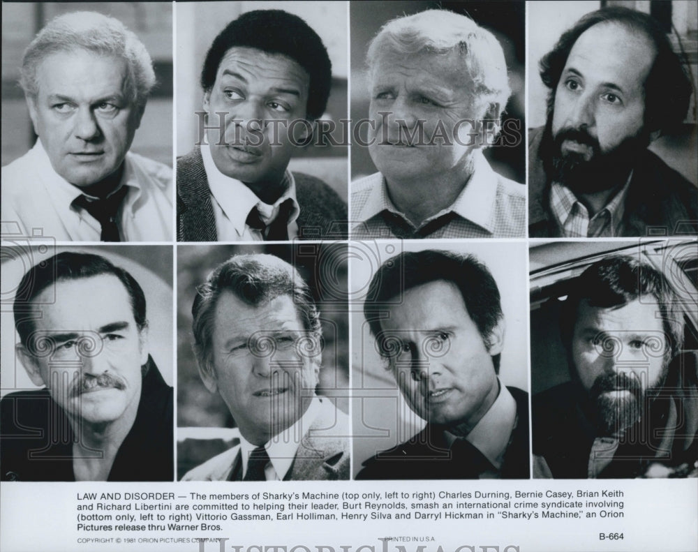 1981 Press Photo Charles Durning, Burt Reynolds in "Sharky's Machine" - Historic Images