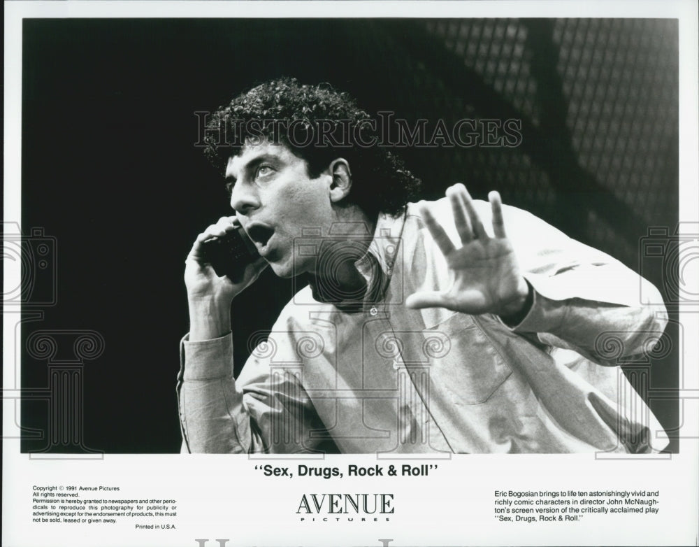 1991 Press Photo &quot;Sex, Drugs, Rock &amp; Roll&quot; Starring Eric Bogosian - Historic Images