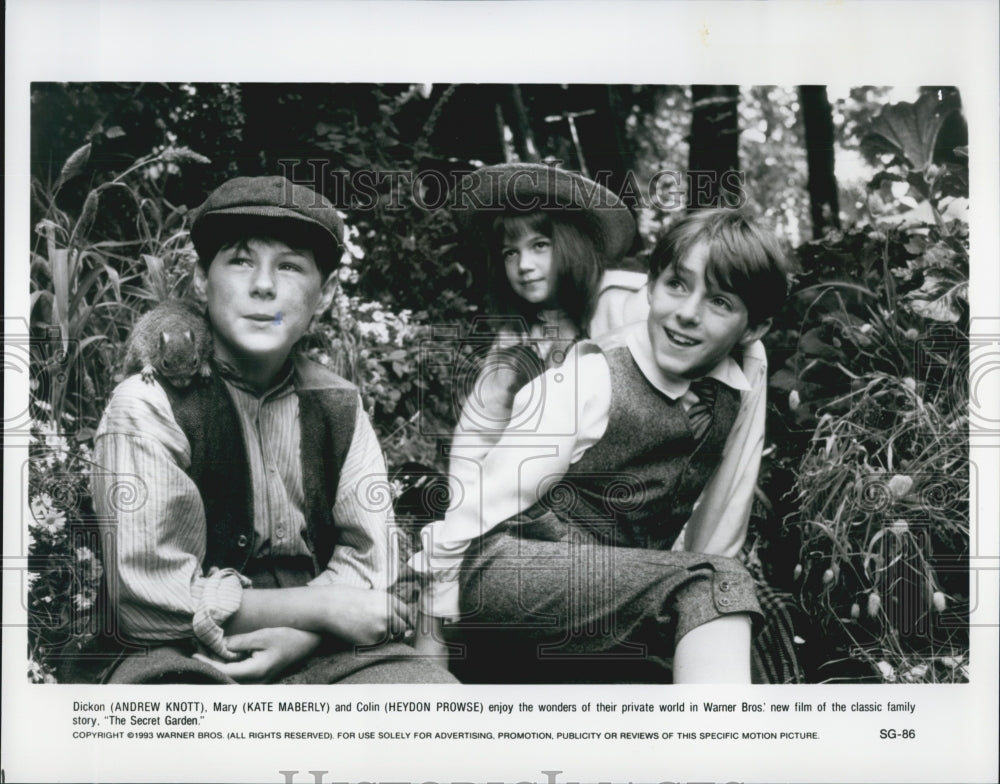 1993 Press Photo Kate Maberly and Heydon Prowse in &quot;The Secret Garden&quot; - Historic Images