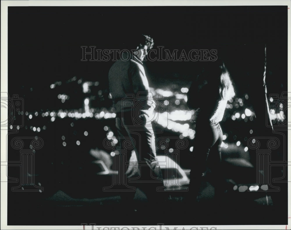 Press Photo Actor and Actress in Scene from Unknown Film - Historic Images