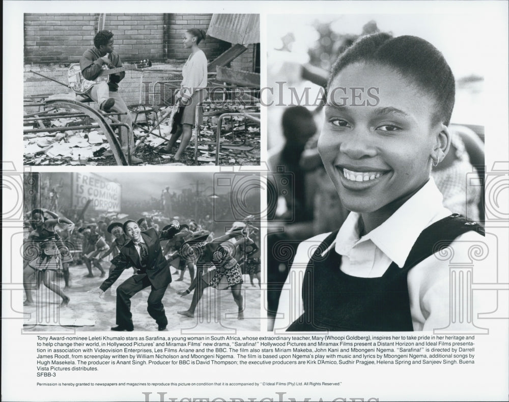 1992 Press Photo Actress Leleti Khumalo In "Sarafina" - Historic Images