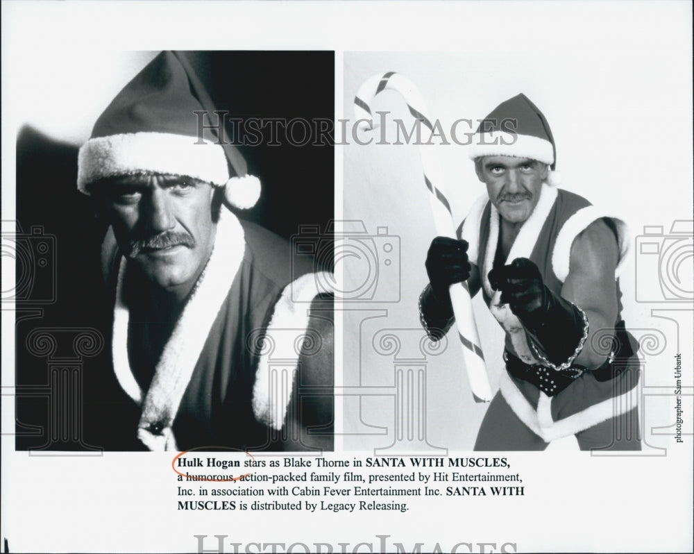 Press Photo Hulk Hogan Stars In "Santa With Muscles" - Historic Images
