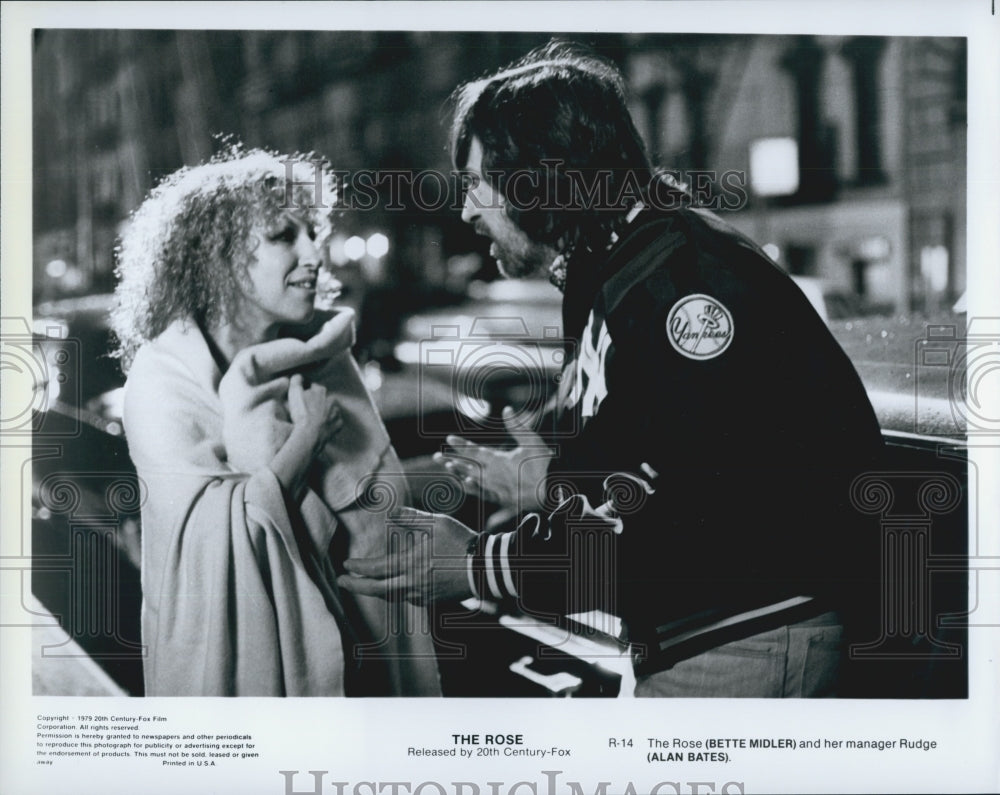 1979 Press Photo  Alan Bates  & Bette Midler star in "The Rose" - Historic Images