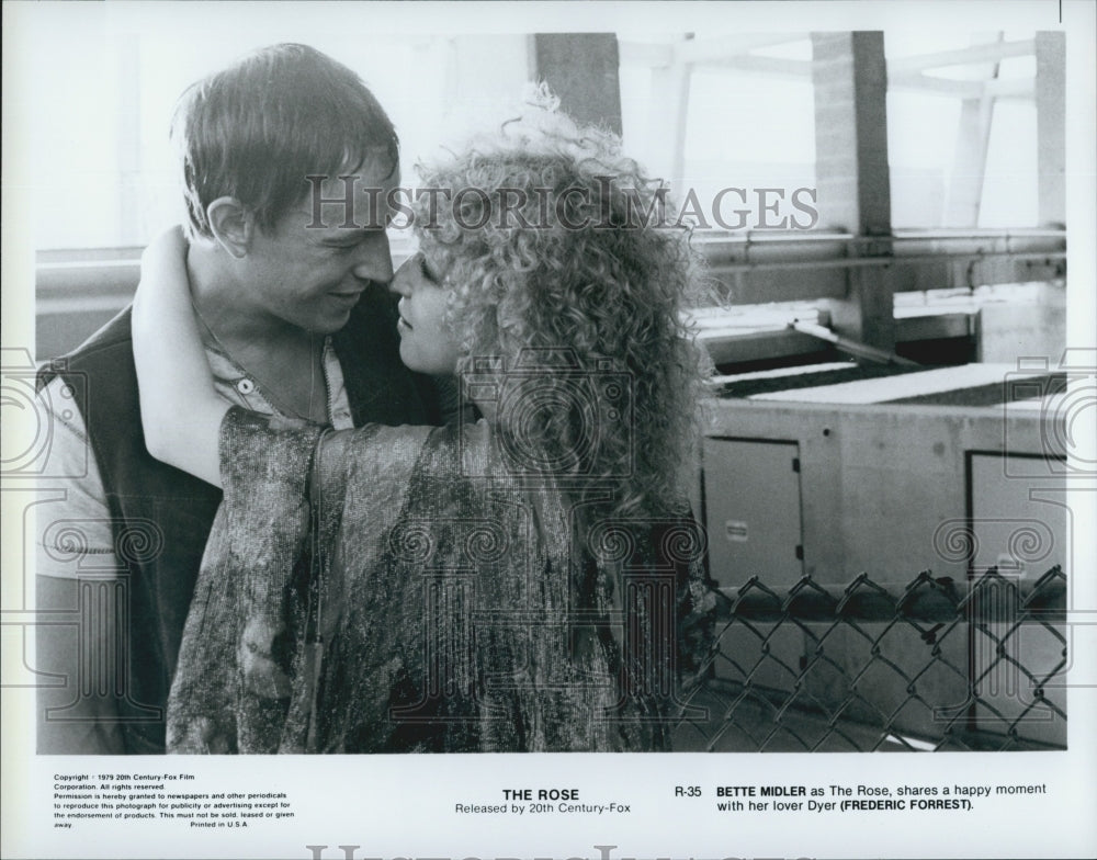 1979 Press Photo  Bette Midler & Frederic Forrest star in "The Rose" - Historic Images