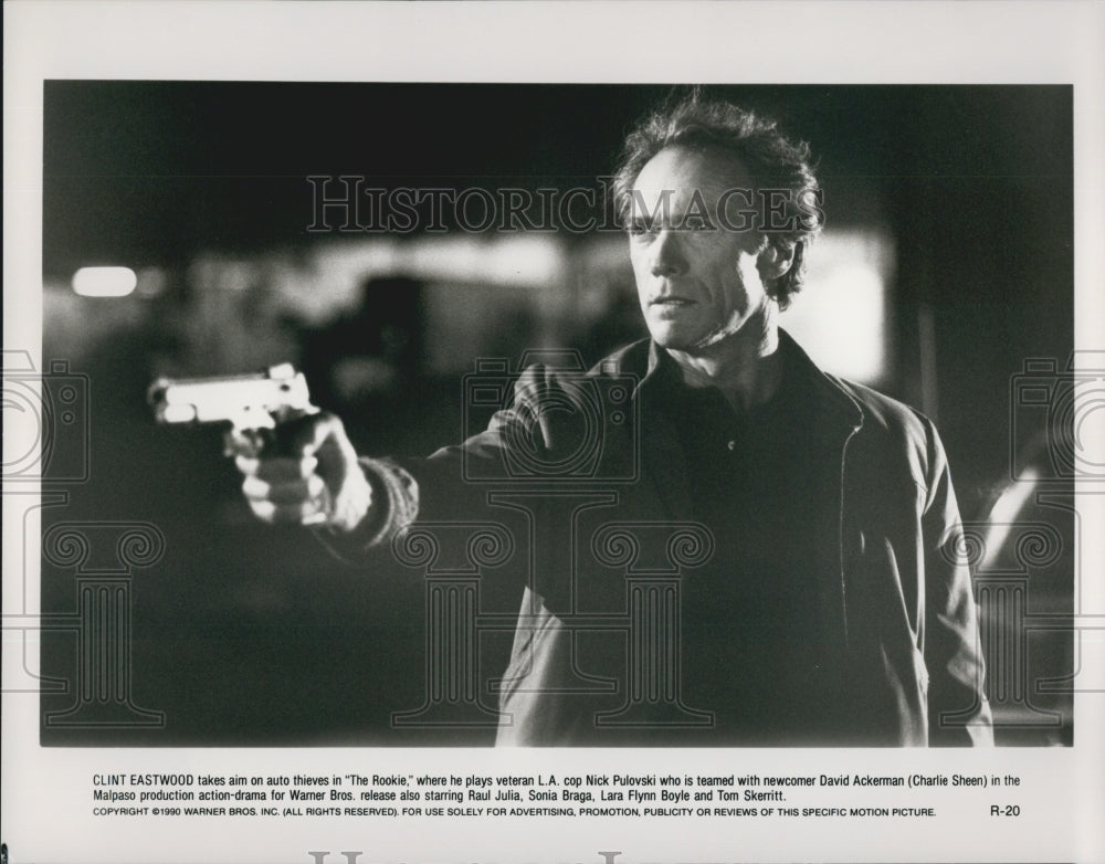 1990 Press Photo &quot;The Rookie&quot; starring Clint Eastwood - Historic Images