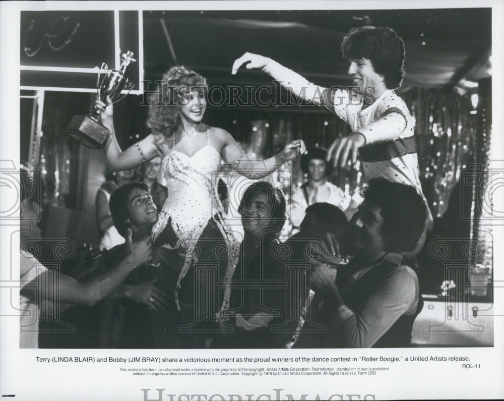 1979 Press Photo "Roller Boogie" Linda Blair & Jim Bray - Historic Images