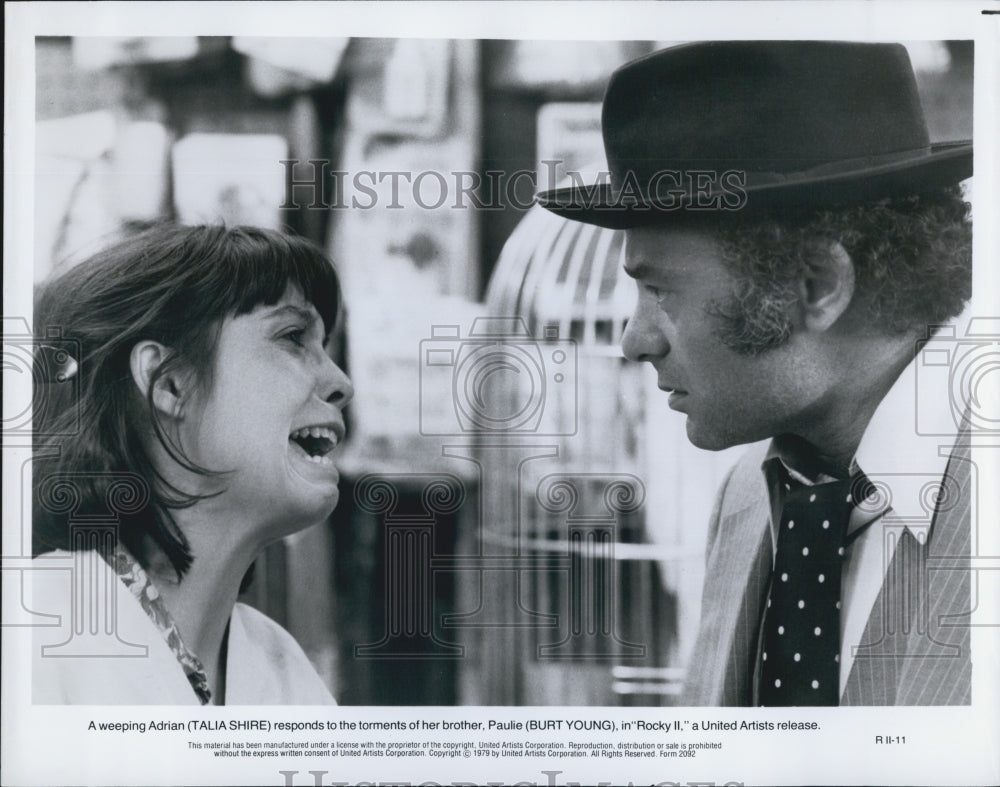 1979 Press Photo &quot;Rocky II&quot; Burt Young &amp; Talia Shire - DFPG45529 - Historic Images