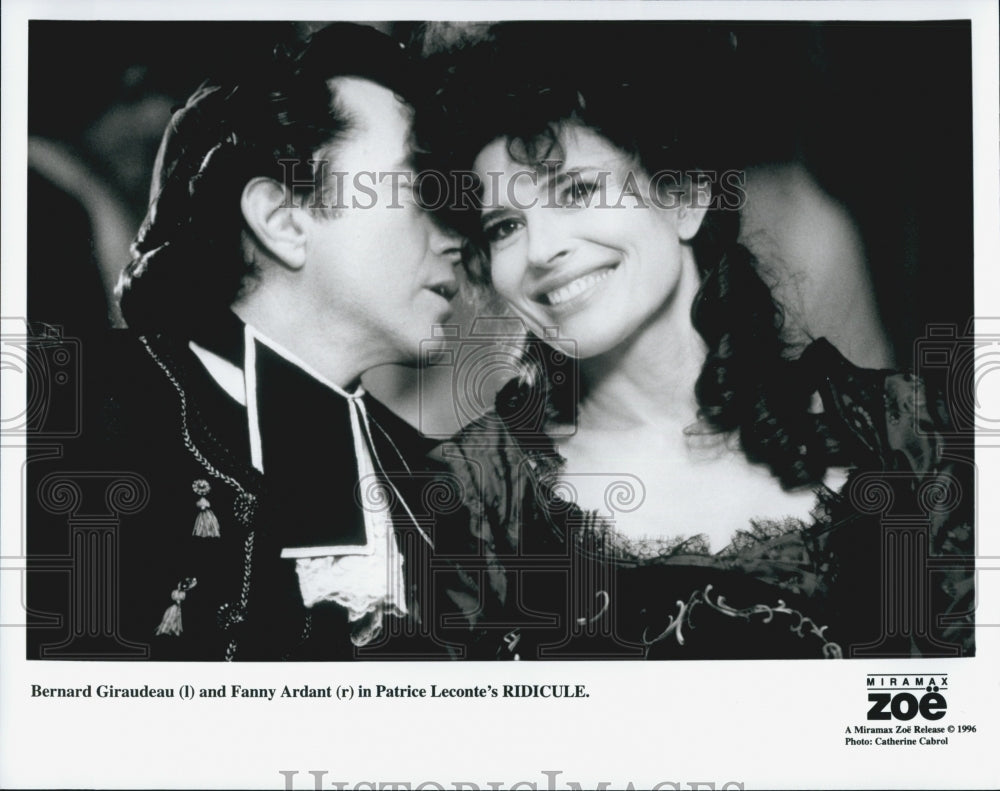 1996 Press Photo &quot;Ridicule&quot; Actor Fanny Ardant Bernard Giraudeau - Historic Images